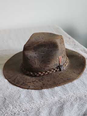 Brown Leather Hat - Henschel Compnay